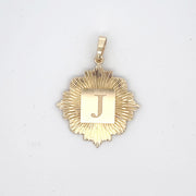 Fluted Initial Pendant