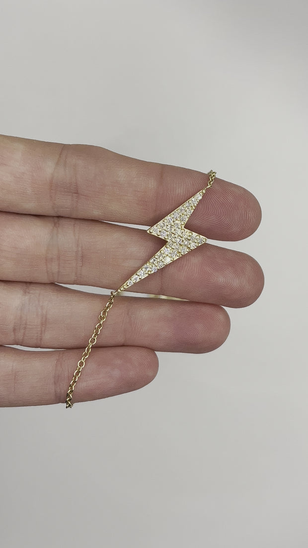 Diamond Lightning Bolt Necklace