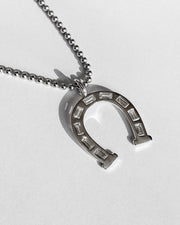 Silver Lucky You Horseshoe Pendant